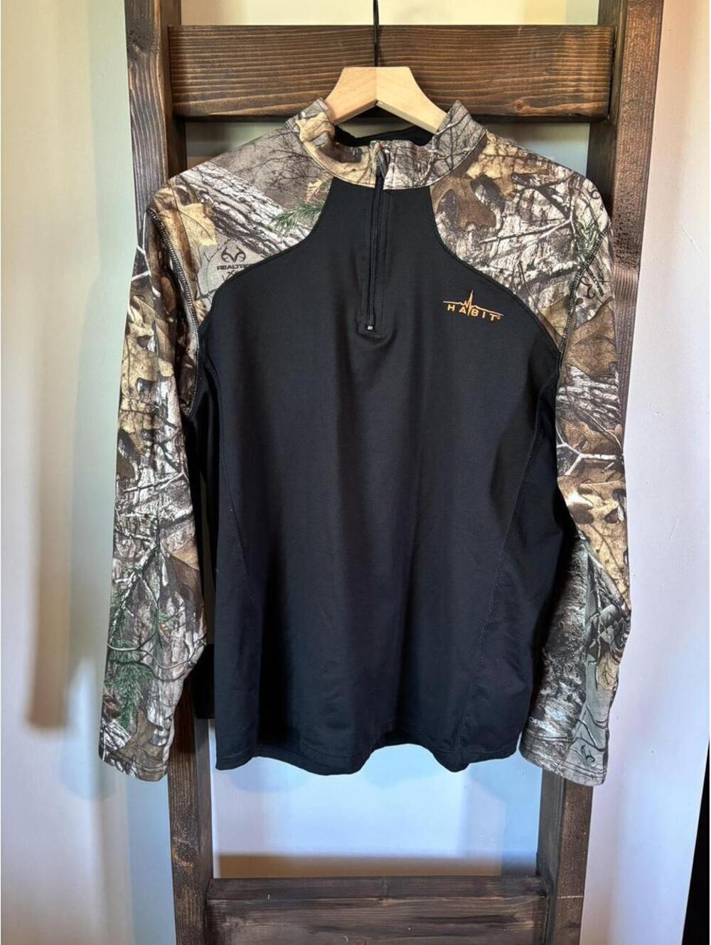 Habit Black & Camo Quarter Zip